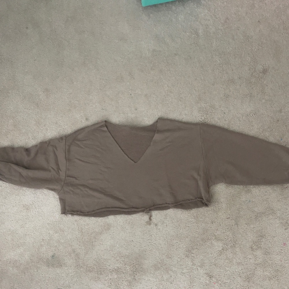Grey Cropped pacsun crewneck